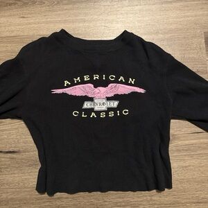 American Classic Black Long Sleeve Top
